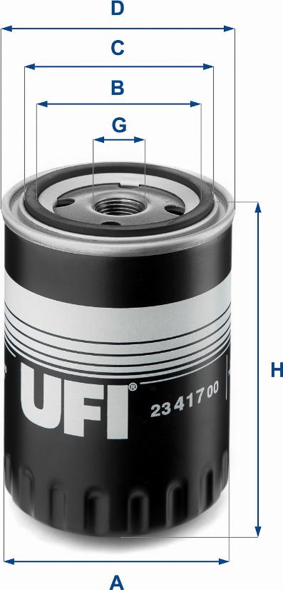 UFI 23.417.00 - Eļļas filtrs www.autospares.lv