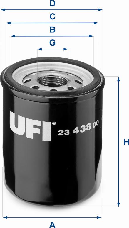 UFI 23.438.00 - Eļļas filtrs autospares.lv