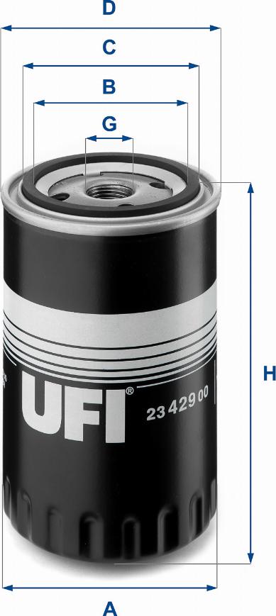 UFI 23.429.00 - Eļļas filtrs autospares.lv