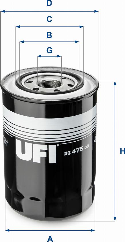 UFI 23.475.00 - Eļļas filtrs www.autospares.lv