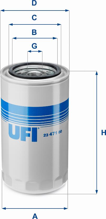 UFI 23.471.00 - Oil Filter www.autospares.lv