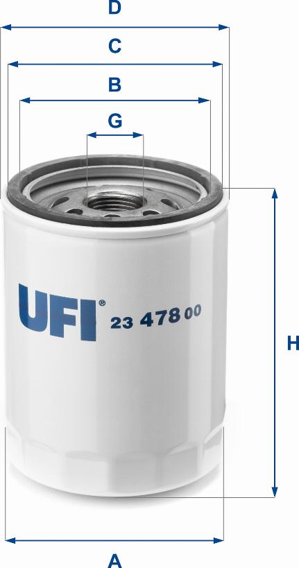 UFI 23.478.00 - Eļļas filtrs autospares.lv