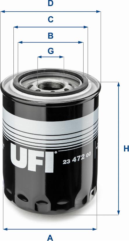 UFI 23.472.00 - Eļļas filtrs autospares.lv