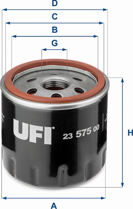 UFI 23.575.00 - Масляный фильтр www.autospares.lv