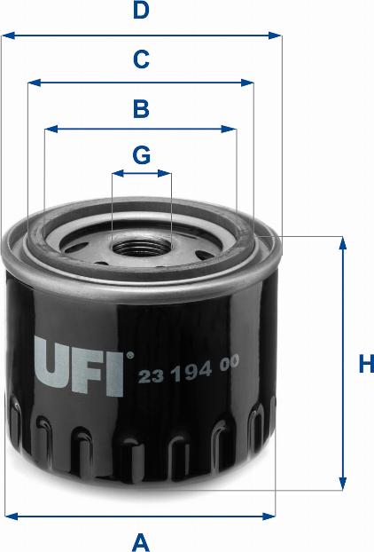 UFI 23.194.00 - Oil Filter www.autospares.lv