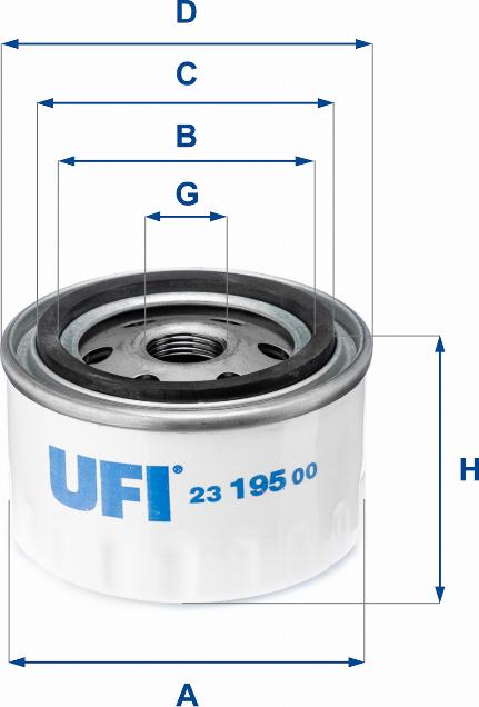 UFI 23.195.00 - Eļļas filtrs autospares.lv