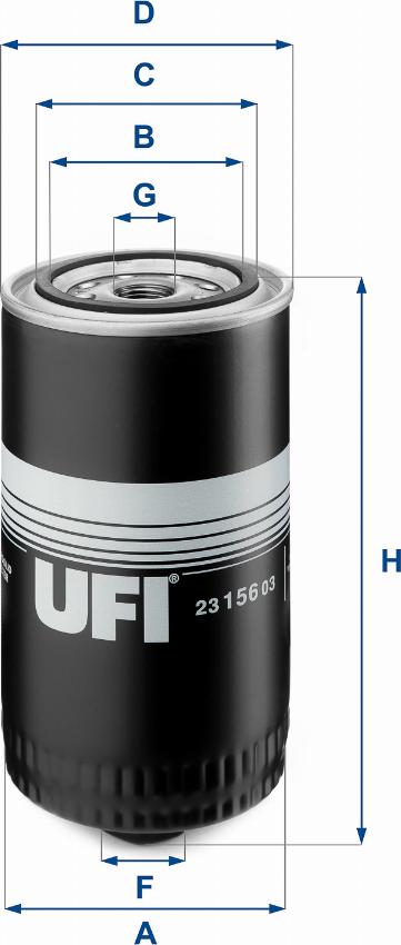 UFI 23.156.03 - Oil Filter www.autospares.lv