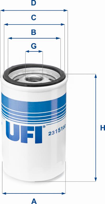 UFI 23.151.00 - Oil Filter www.autospares.lv