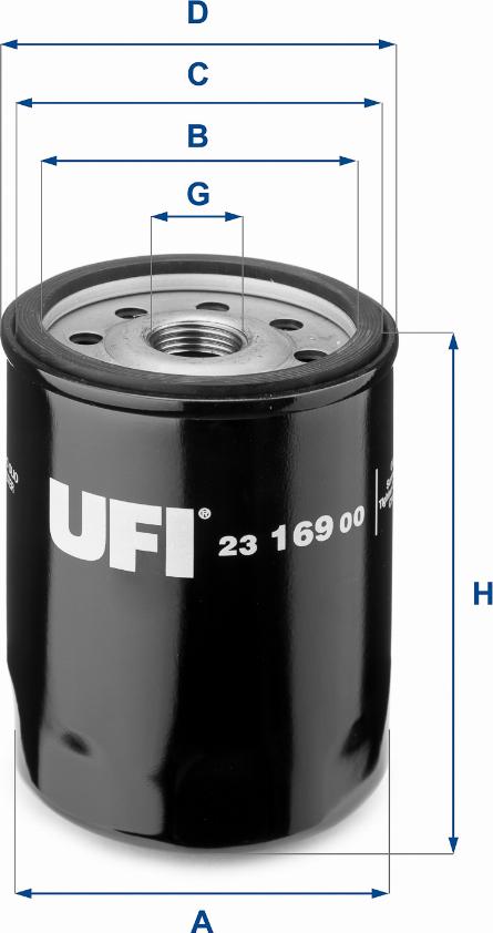 UFI 23.169.00 - Oil Filter www.autospares.lv