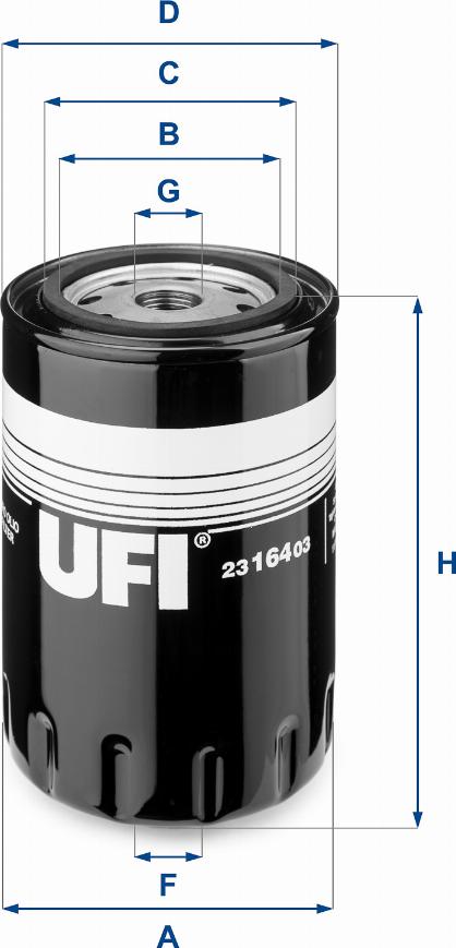 UFI 23.164.03 - Oil Filter www.autospares.lv