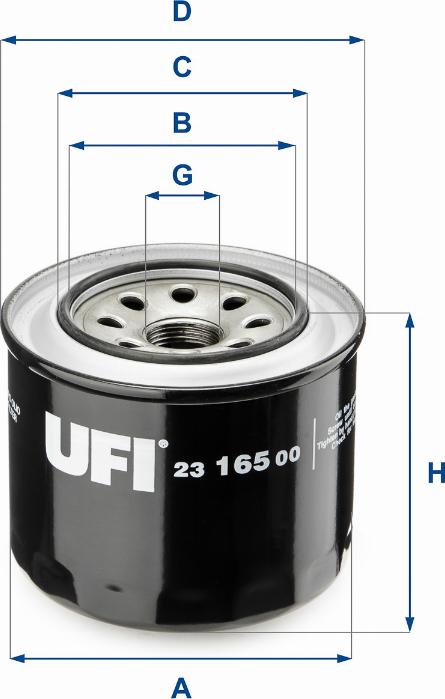 UFI 23.165.00 - Oil Filter www.autospares.lv