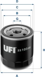 UFI 23.103.00 - Oil Filter www.autospares.lv