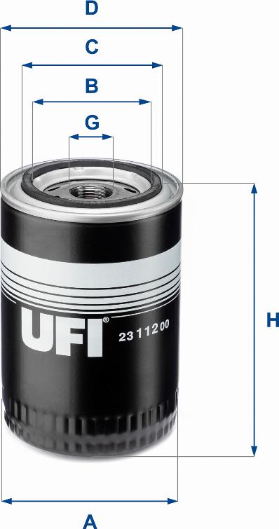 UFI 23.112.00 - Oil Filter www.autospares.lv