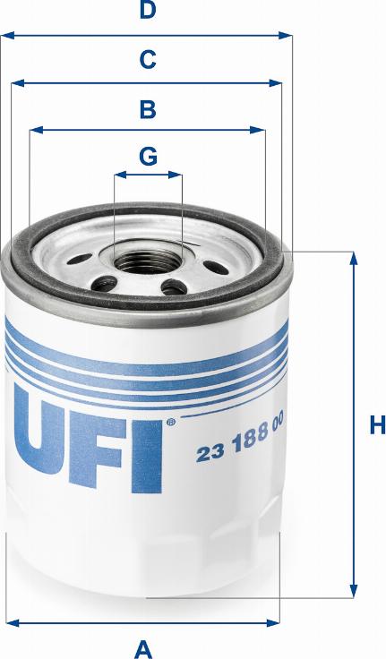 UFI 23.188.00 - Oil Filter www.autospares.lv