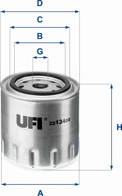 UFI 23.134.00 - Eļļas filtrs autospares.lv