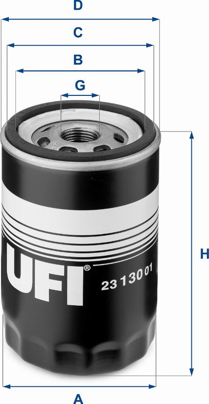 UFI 23.130.01 - Eļļas filtrs autospares.lv