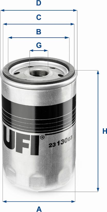 UFI 23.130.03 - Eļļas filtrs autospares.lv