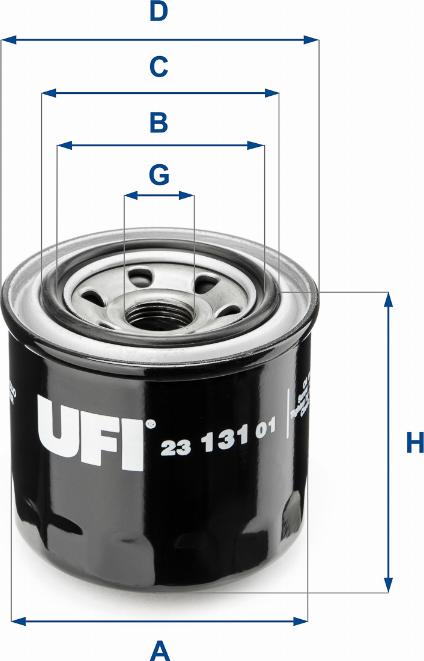 UFI 23.131.01 - Oil Filter www.autospares.lv