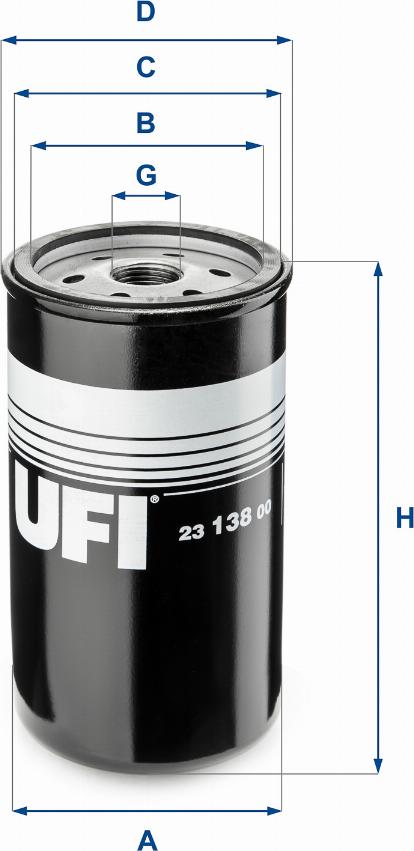 UFI 23.138.00 - Eļļas filtrs autospares.lv