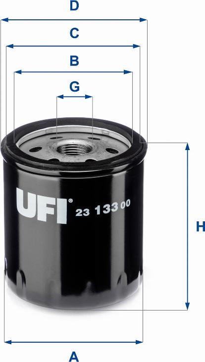 UFI 23.133.00 - Eļļas filtrs autospares.lv