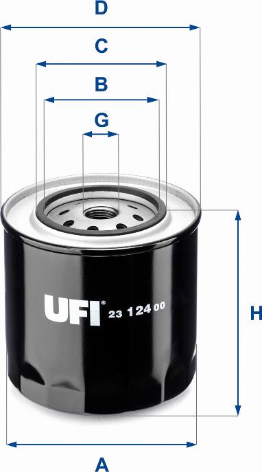 UFI 23.124.00 - Oil Filter www.autospares.lv