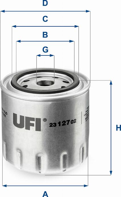 UFI 23.127.02 - Oil Filter www.autospares.lv