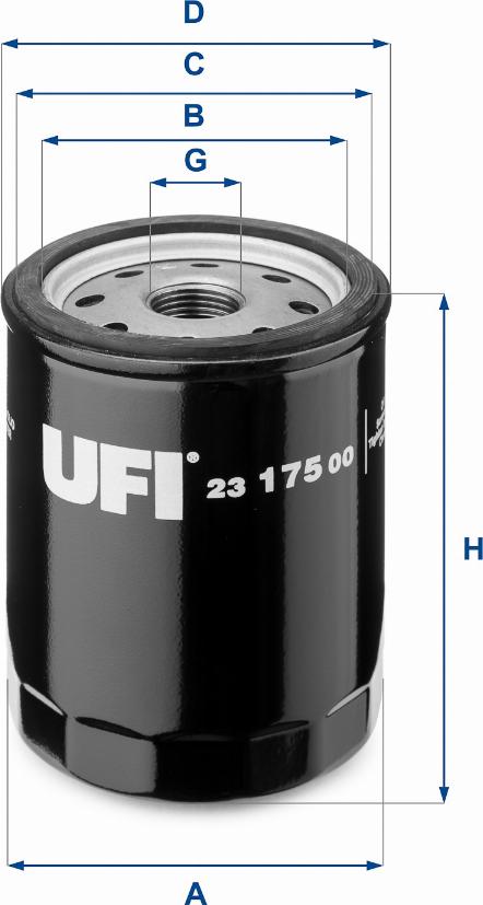 UFI 23.175.00 - Oil Filter www.autospares.lv