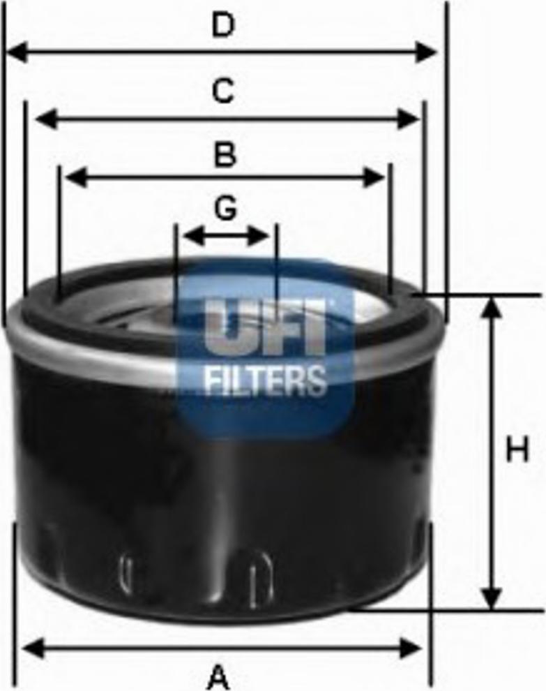 UFI 23.171.01 - Oil Filter www.autospares.lv