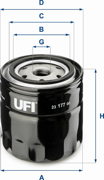 UFI 23.177.00 - Eļļas filtrs autospares.lv