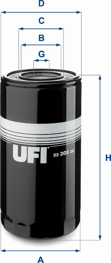 UFI 23.305.00 - Eļļas filtrs autospares.lv