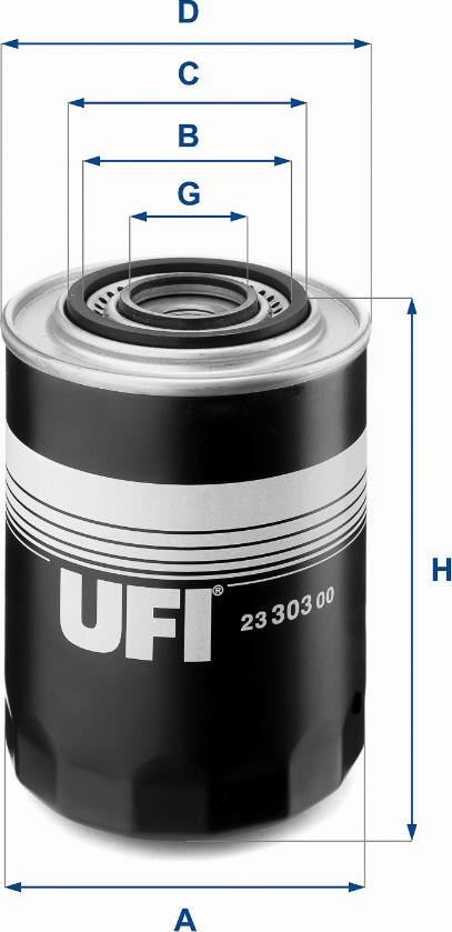 UFI 23.303.00 - Oil Filter www.autospares.lv