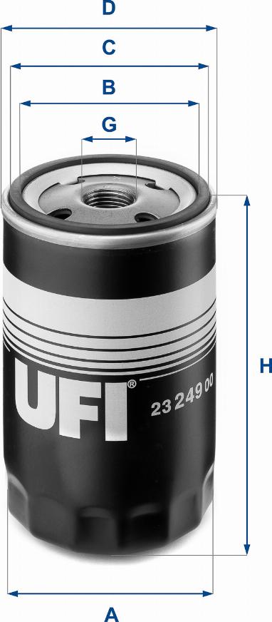 UFI 23.249.00 - Oil Filter www.autospares.lv