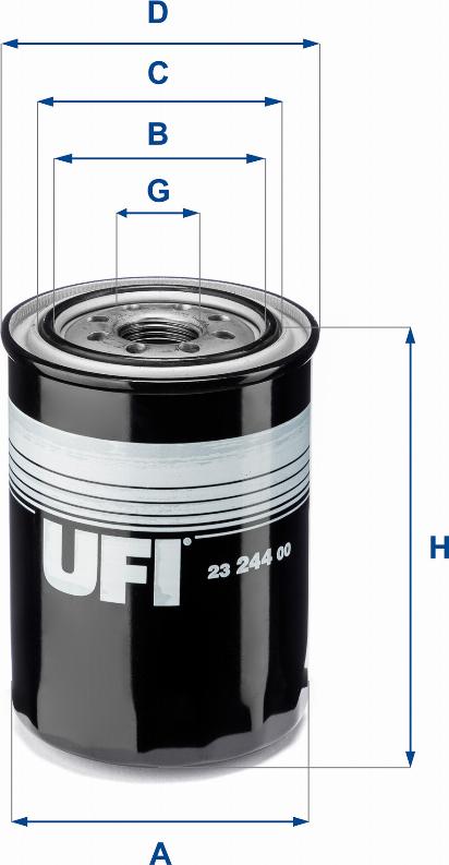 UFI 23.244.00 - Eļļas filtrs autospares.lv