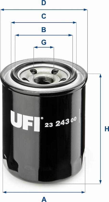 UFI 23.243.00 - Eļļas filtrs autospares.lv