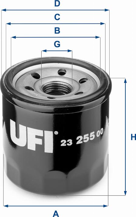 UFI 23.255.00 - Eļļas filtrs autospares.lv