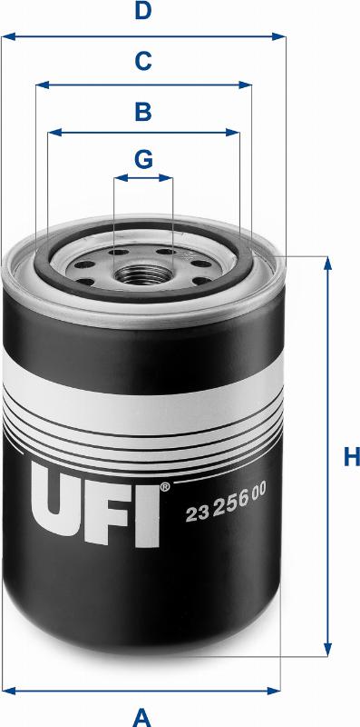 UFI 23.256.00 - Oil Filter www.autospares.lv