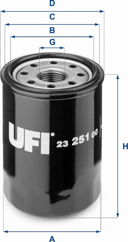 UFI 23.251.00 - Eļļas filtrs autospares.lv