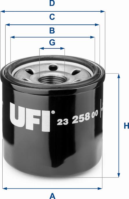 UFI 23.258.00 - Масляный фильтр www.autospares.lv