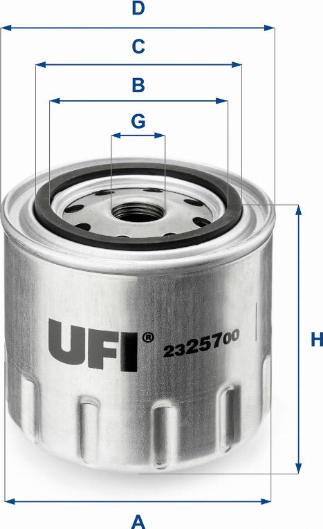 UFI 23.257.00 - Oil Filter www.autospares.lv