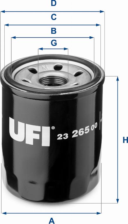 UFI 23.265.00 - Eļļas filtrs autospares.lv