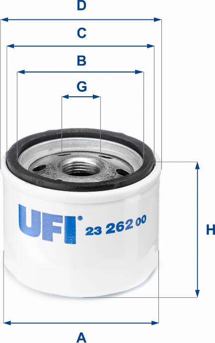 UFI 23.262.00 - Масляный фильтр www.autospares.lv