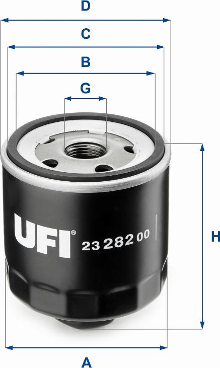 UFI 23.282.00 - Eļļas filtrs autospares.lv