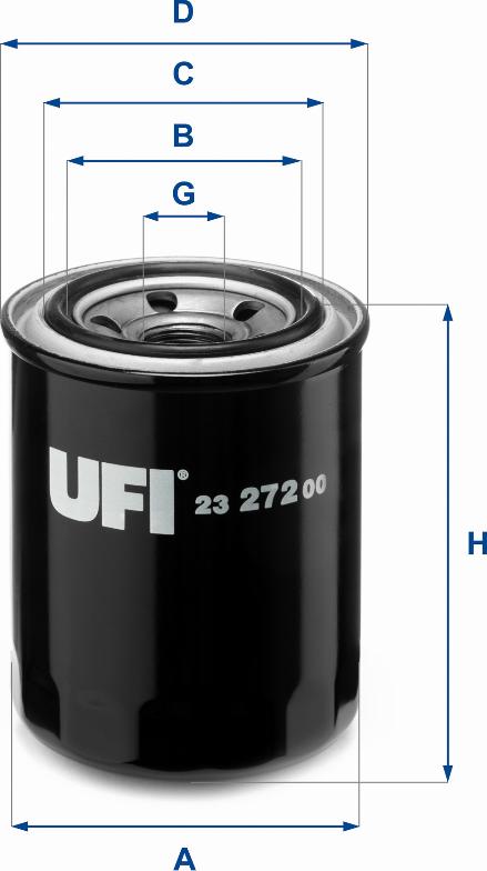 UFI 23.272.00 - Oil Filter www.autospares.lv