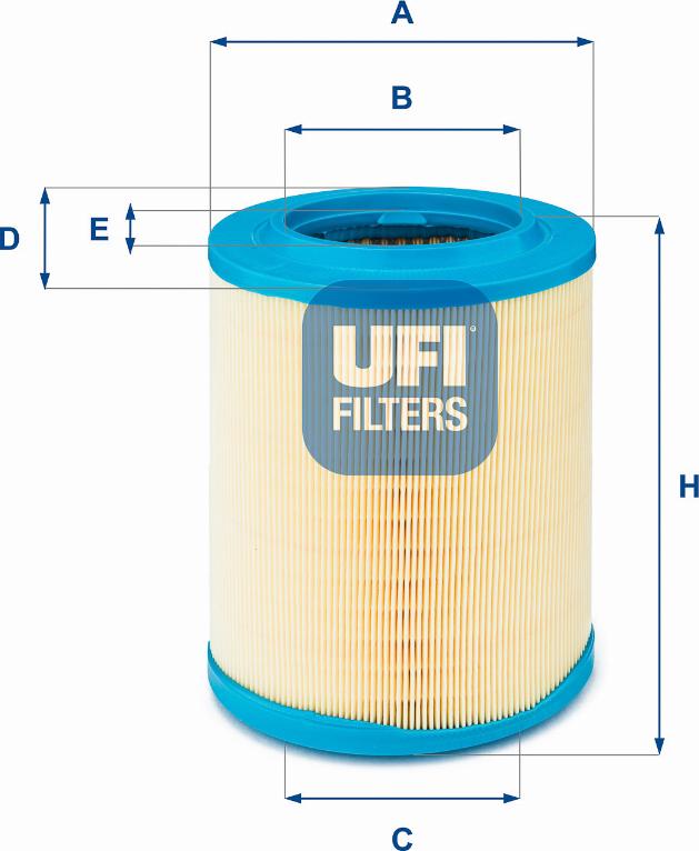 UFI 27.606.00 - Gaisa filtrs www.autospares.lv