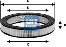 UFI 27.732.00 - Gaisa filtrs www.autospares.lv