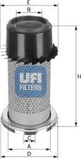 UFI 27.327.00 - Gaisa filtrs www.autospares.lv