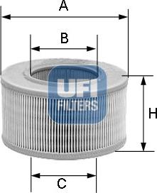 UFI 27.752.00 - Gaisa filtrs www.autospares.lv