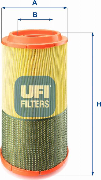 UFI 27.A23.00 - Gaisa filtrs www.autospares.lv