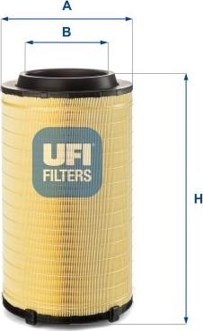 UFI 27.F27.00 - Gaisa filtrs www.autospares.lv