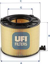 UFI 27.G11.00 - Gaisa filtrs www.autospares.lv